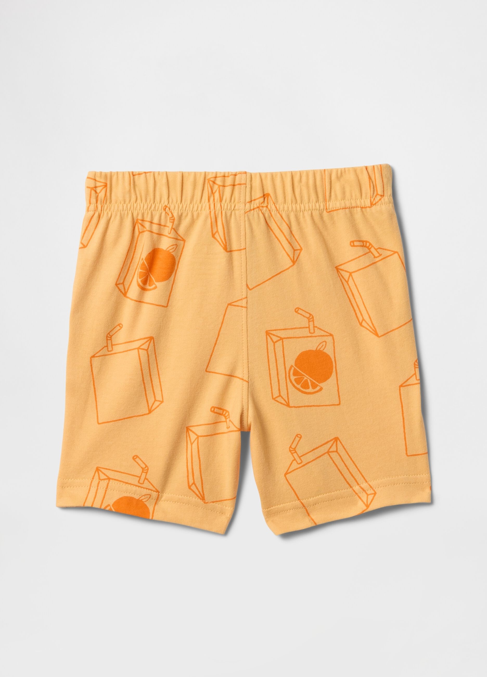 Orange pure cotton children's shorts