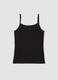 Black stretch cotton vest top, regular fit_2