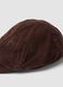 Coppola marrone in puro cotone a coste_1