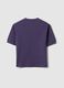 Children's purple pure cotton T-shirt, regular fit with patch_4