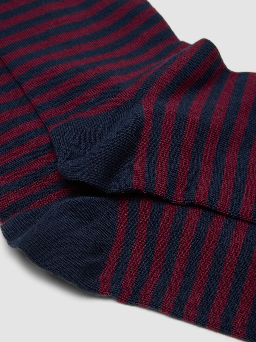 Two-pack of multicolour long socks in stretch cotton_1