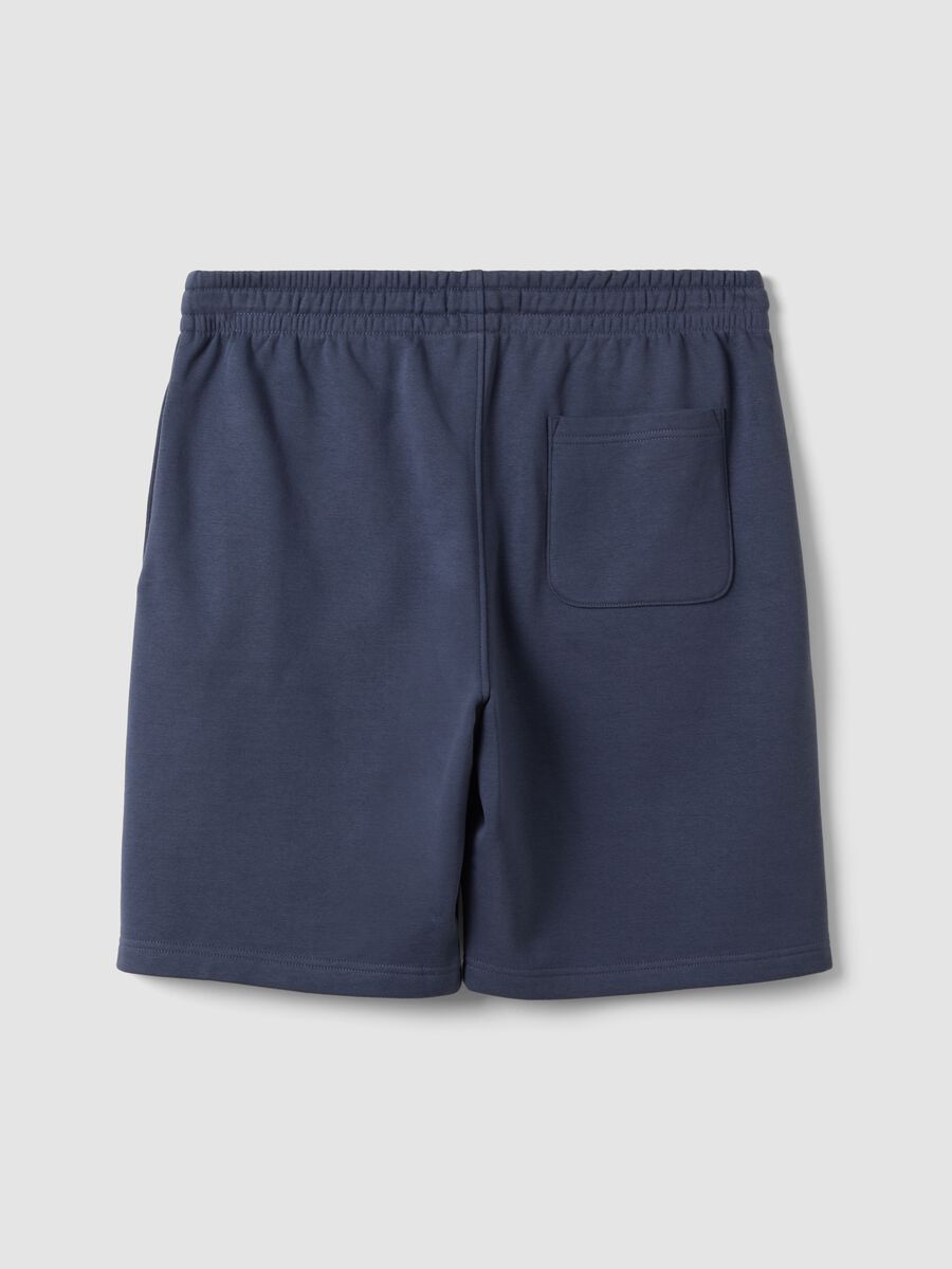 Grey cotton-blend shorts with elasticated waist, regular fit_6