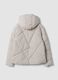 Giacca beige imbottita con cappuccio regular fit_2