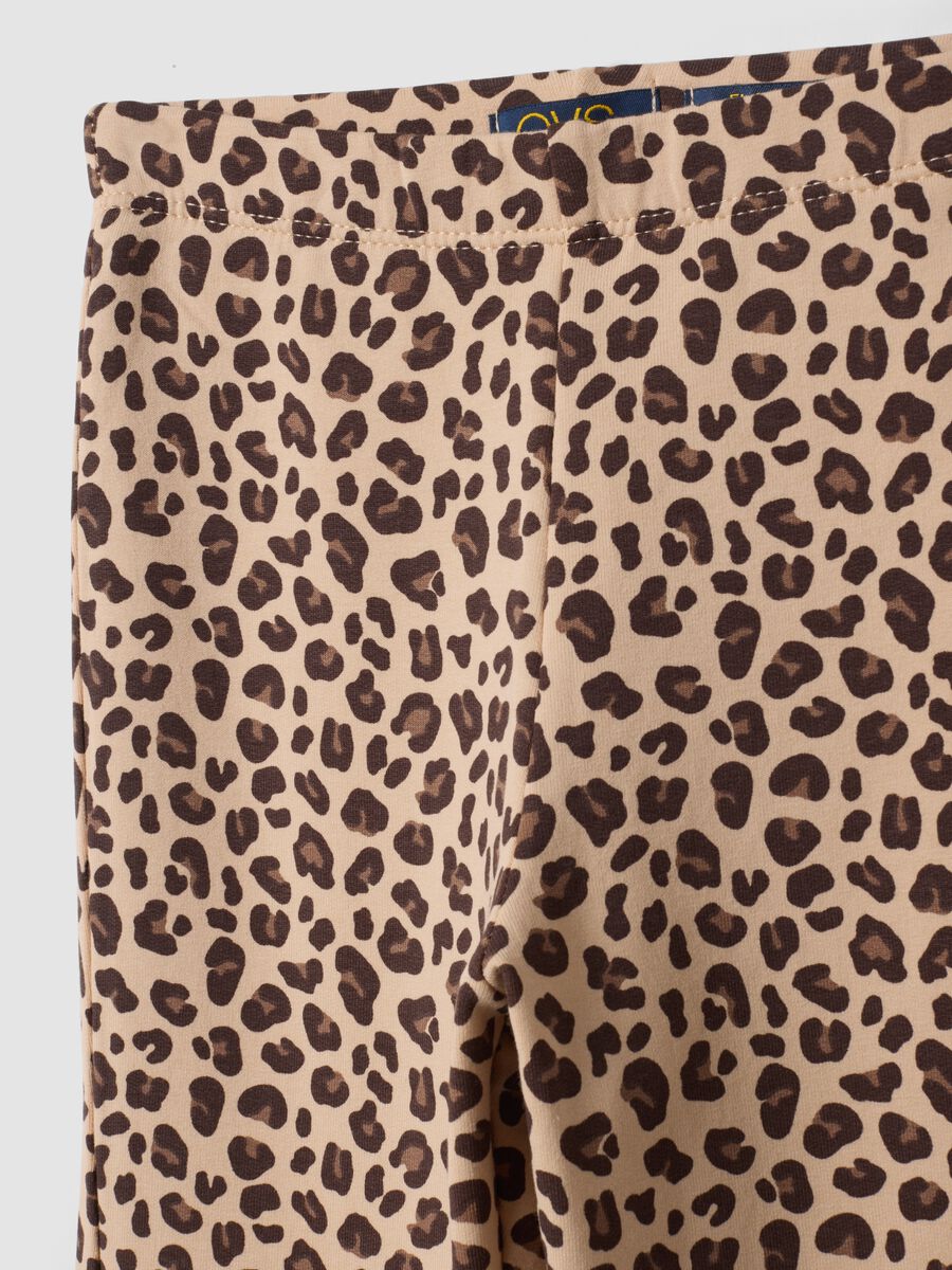 Beige stretchy organic cotton leggings_2