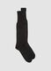 Black long socks in pure cotton_0