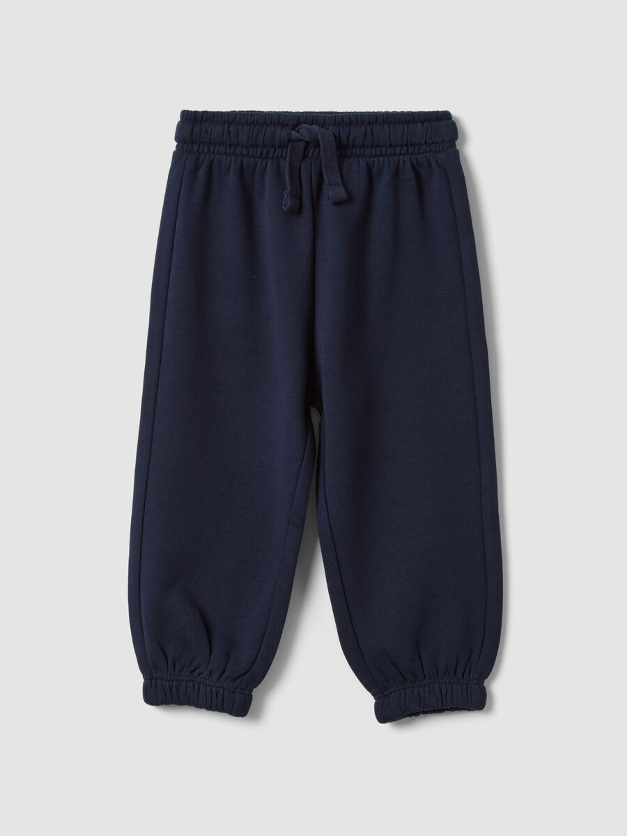 Blue jogger trousers in pure organic cotton_0
