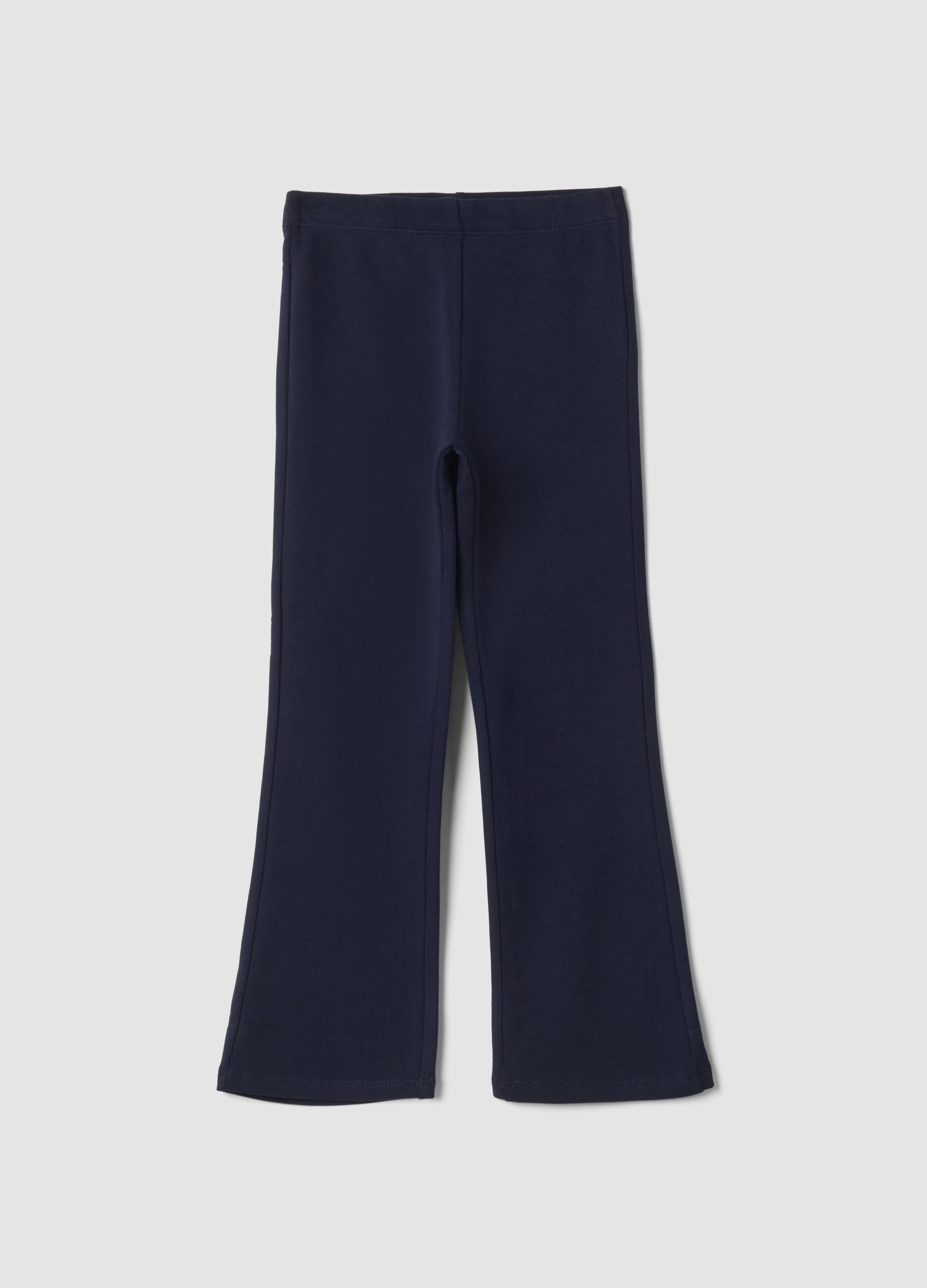 Blue stretch organic cotton leggings