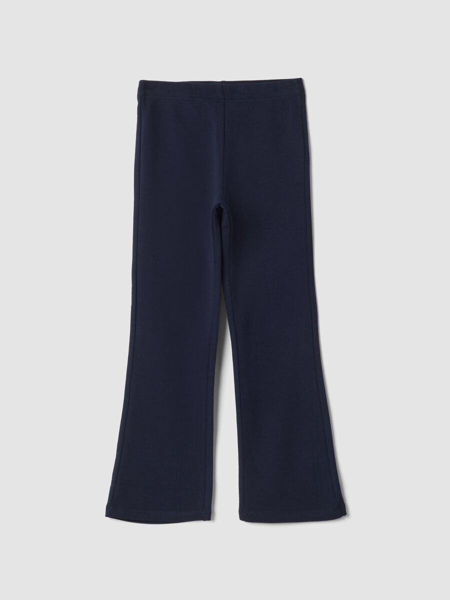 Blue stretch organic cotton leggings_0