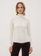White stretch viscose top with mock neck, regular fit_2