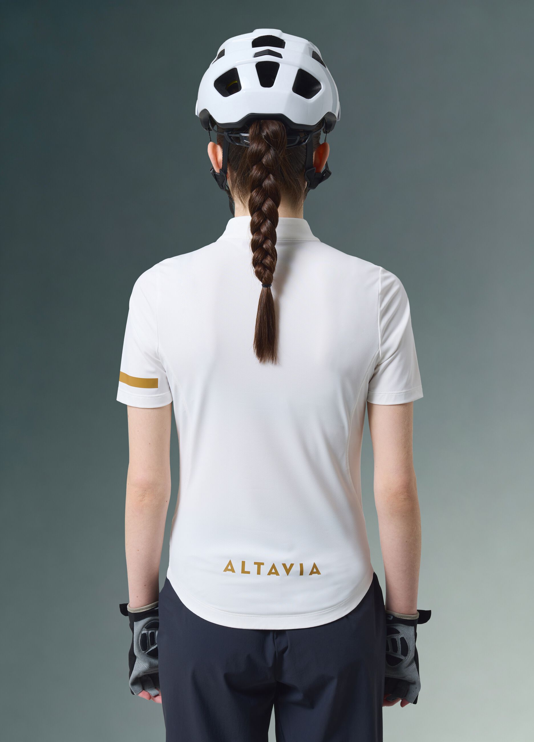 White ALTAVIA BIKE technical stretch T-shirt