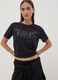 Black regular-fit stretch cotton jersey T-shirt with print_0