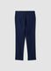 Blue slim-fit stretch formal trousers_2