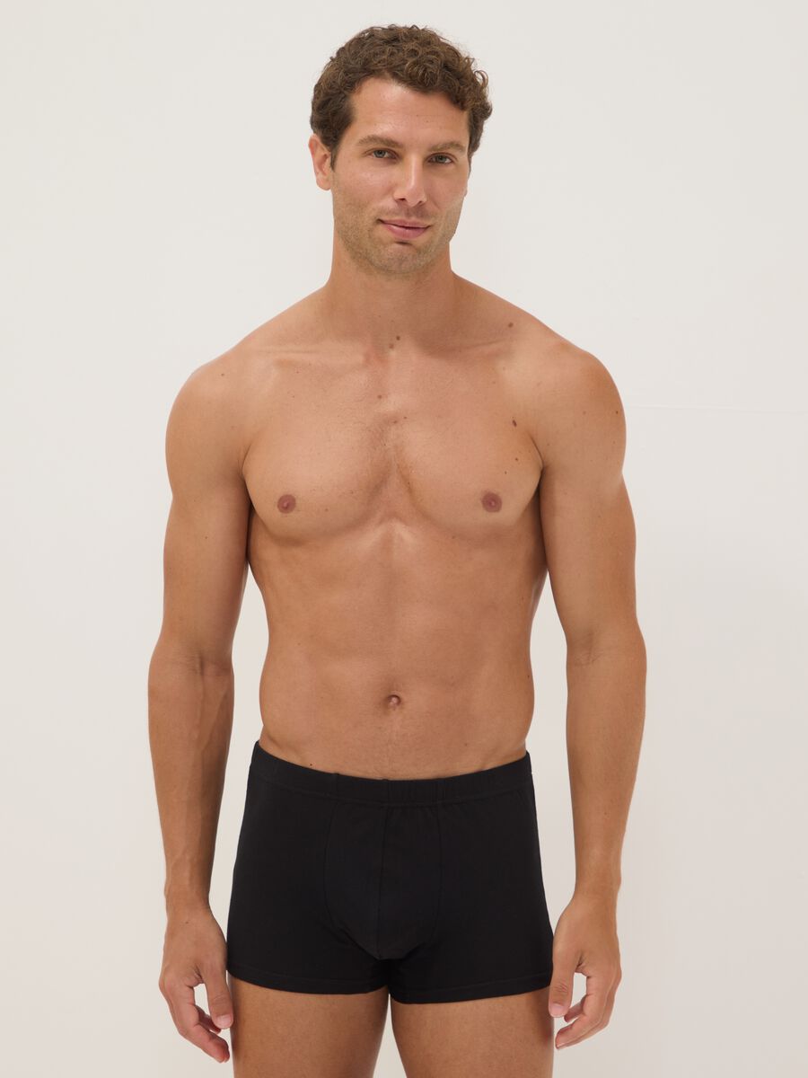 Black organic cotton boxer shorts_0