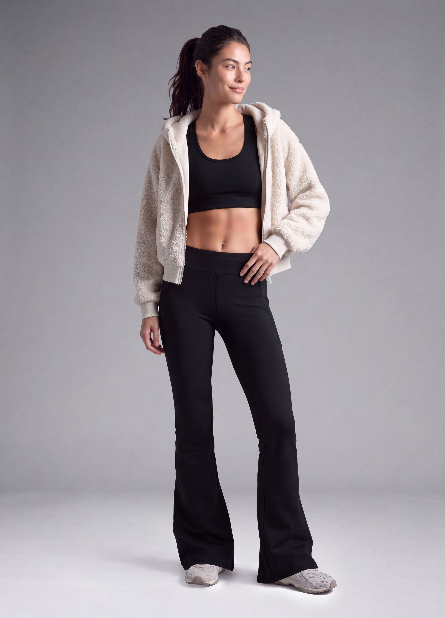 Black flared stretch trousers ALTAVIA STUDIO