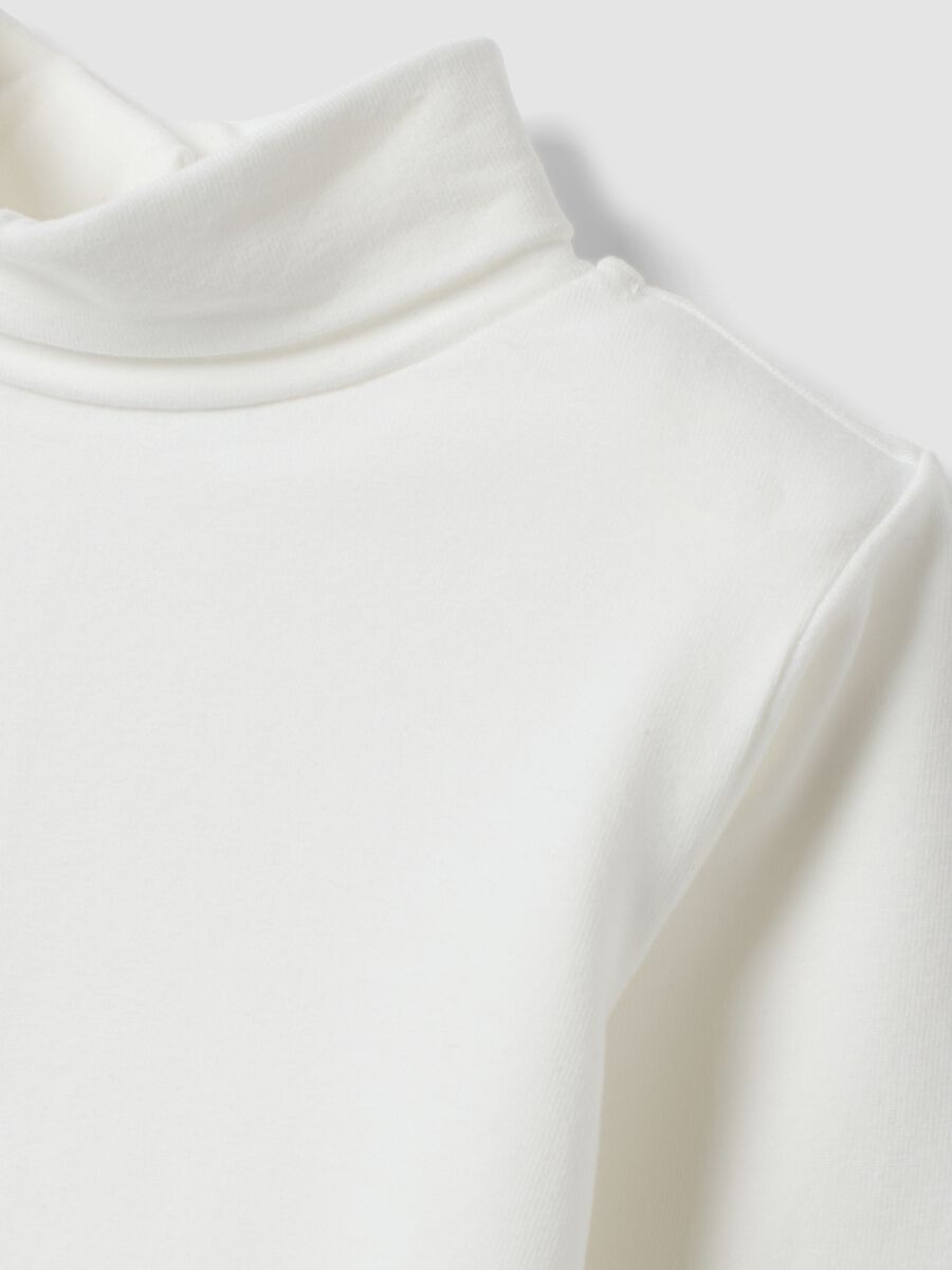 White organic stretch cotton crew-neck top_2