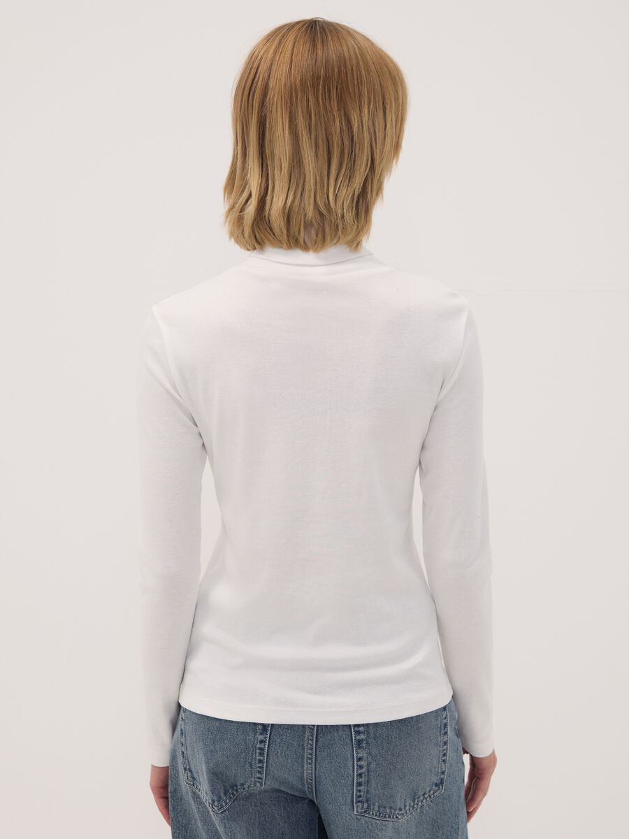 White pure cotton crew-neck T-shirt_3