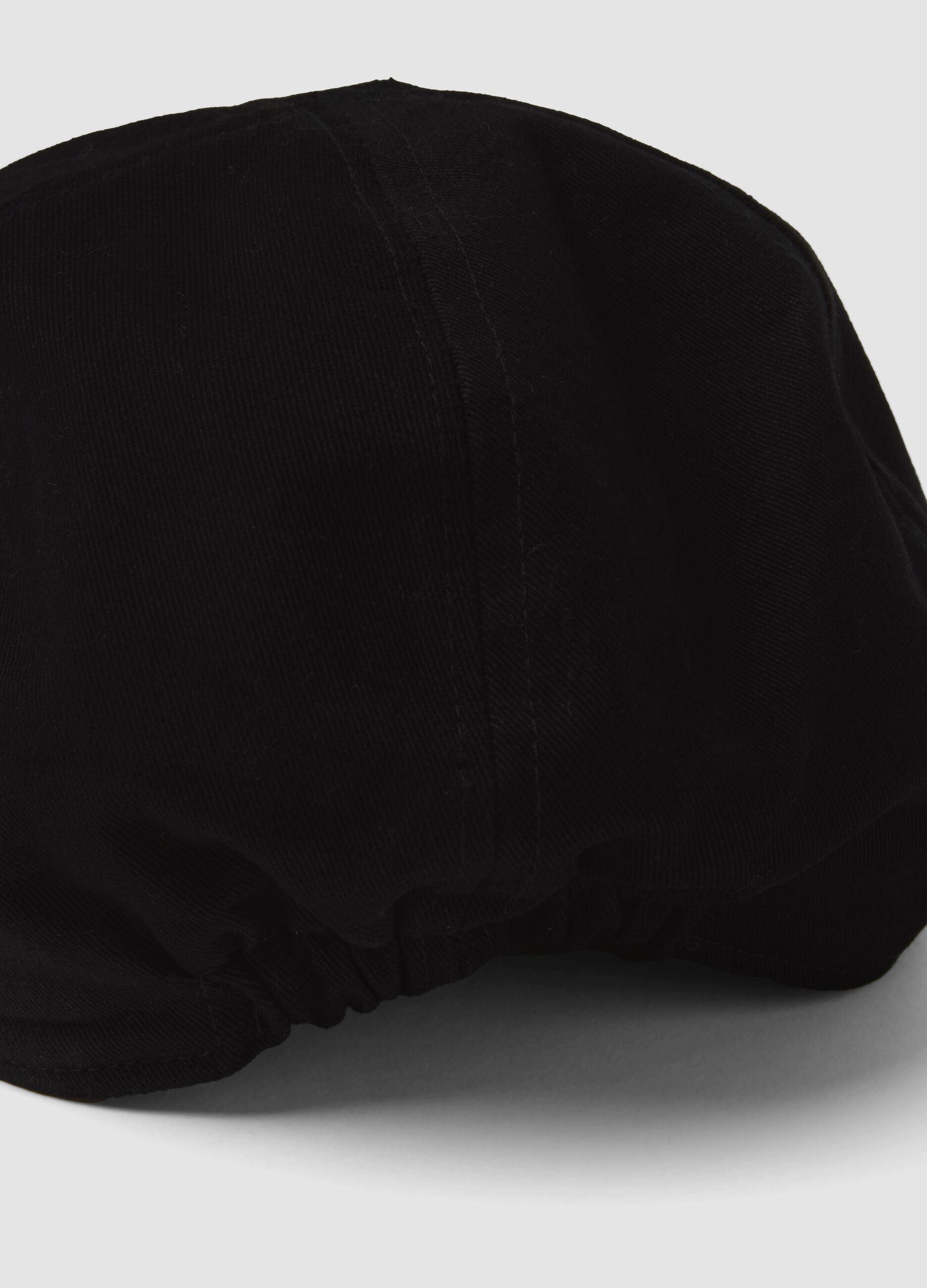 Black pure cotton flat cap