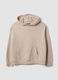 White cotton-blend hoodie with a regular fit_3