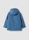 Long padded blue parka with detachable hood, oversized fit_1