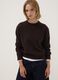 Maglia marrone in lana elasticizzata a girocollo_0