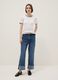 White viscose blend t-shirt regular fit with perforated details_1