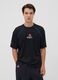 Black PlayStation T-shirt with logo and contrast piping_0