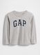 تي شيرت قطني بأكمام طويلة بشعار GAP_0