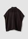Brown wool-blend cape with fringe_2