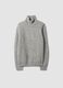 Light grey wool-blend jumper with collar, regular fit_4