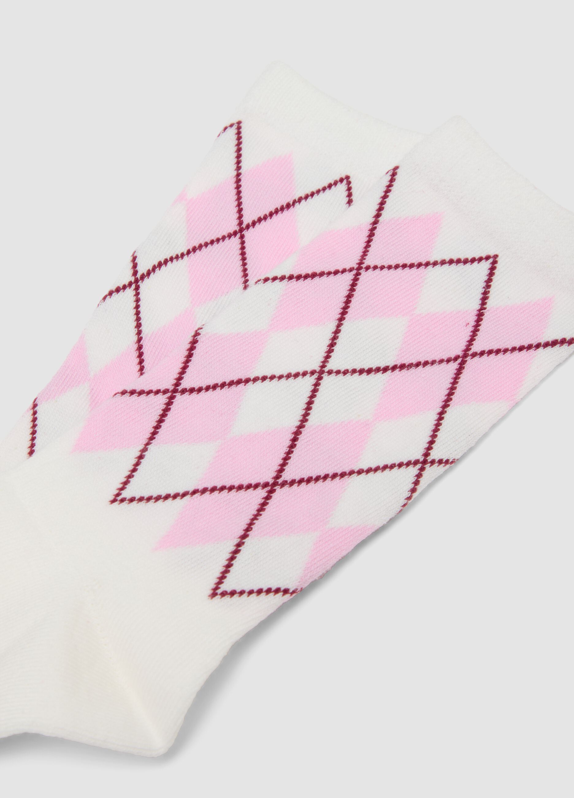 Tripack di calze midi rosa in cotone organico elasticizzato
