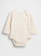 White cotton bodysuit with polka dots_0