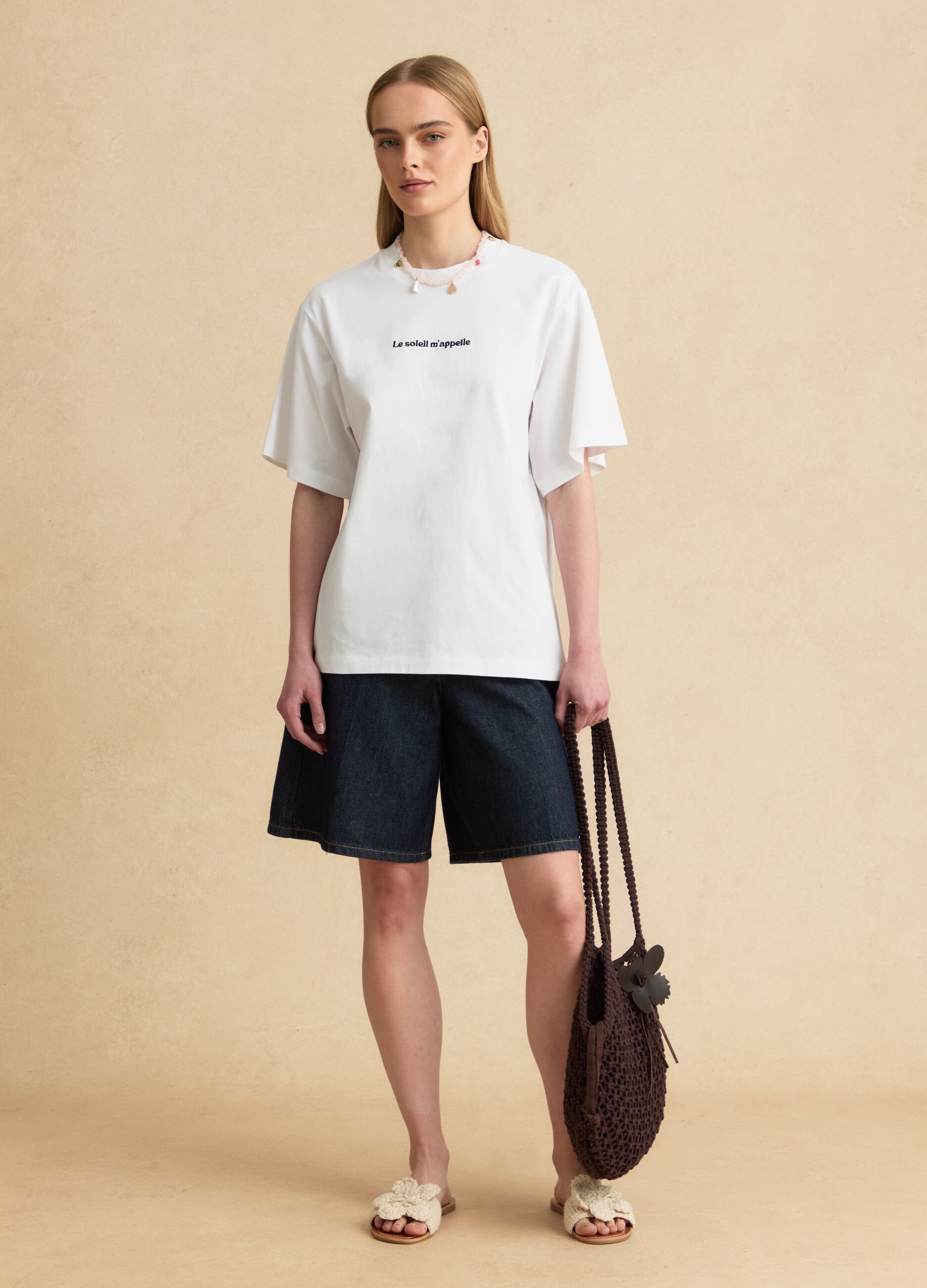 White pure cotton short-sleeved T-shirt