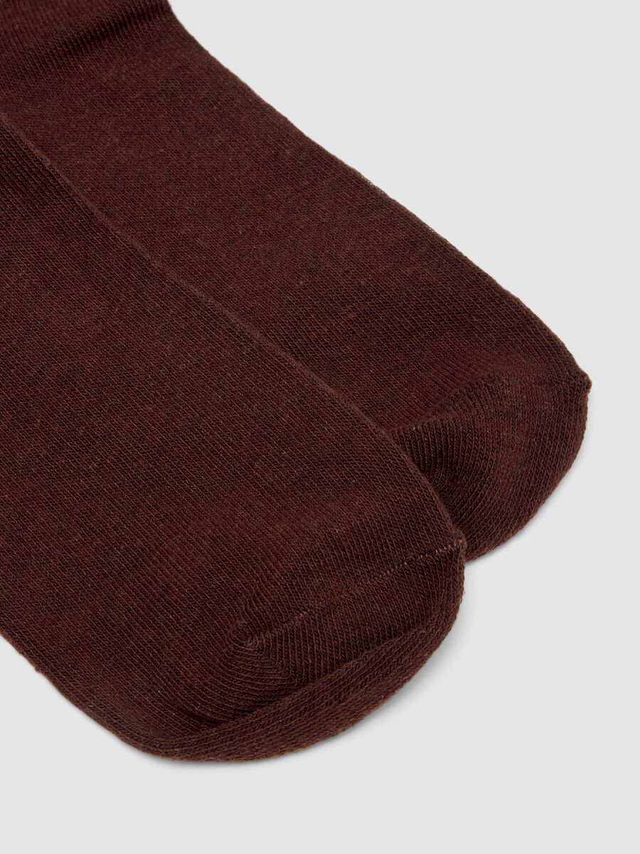 Calzini marroni in cotone organico elasticizzato_2