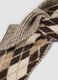 Beige stretch wool scarf with diamond pattern_1