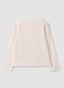 Pink stretch cotton T-shirt with rainbow print_1
