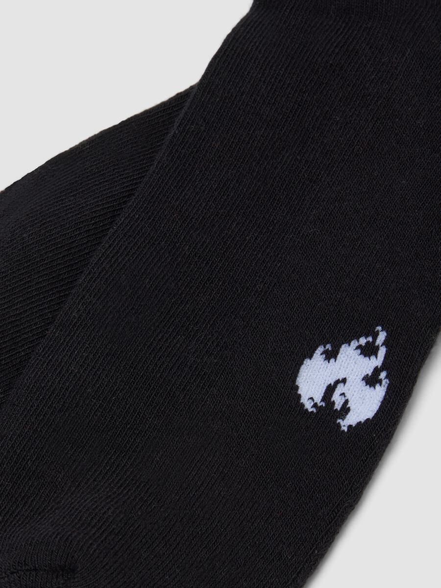 Black sports socks in stretch cotton_2