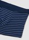 سروال بوكسر ميدي أزرق مخطط من قطن عضوي مطاطي للأولاد_2