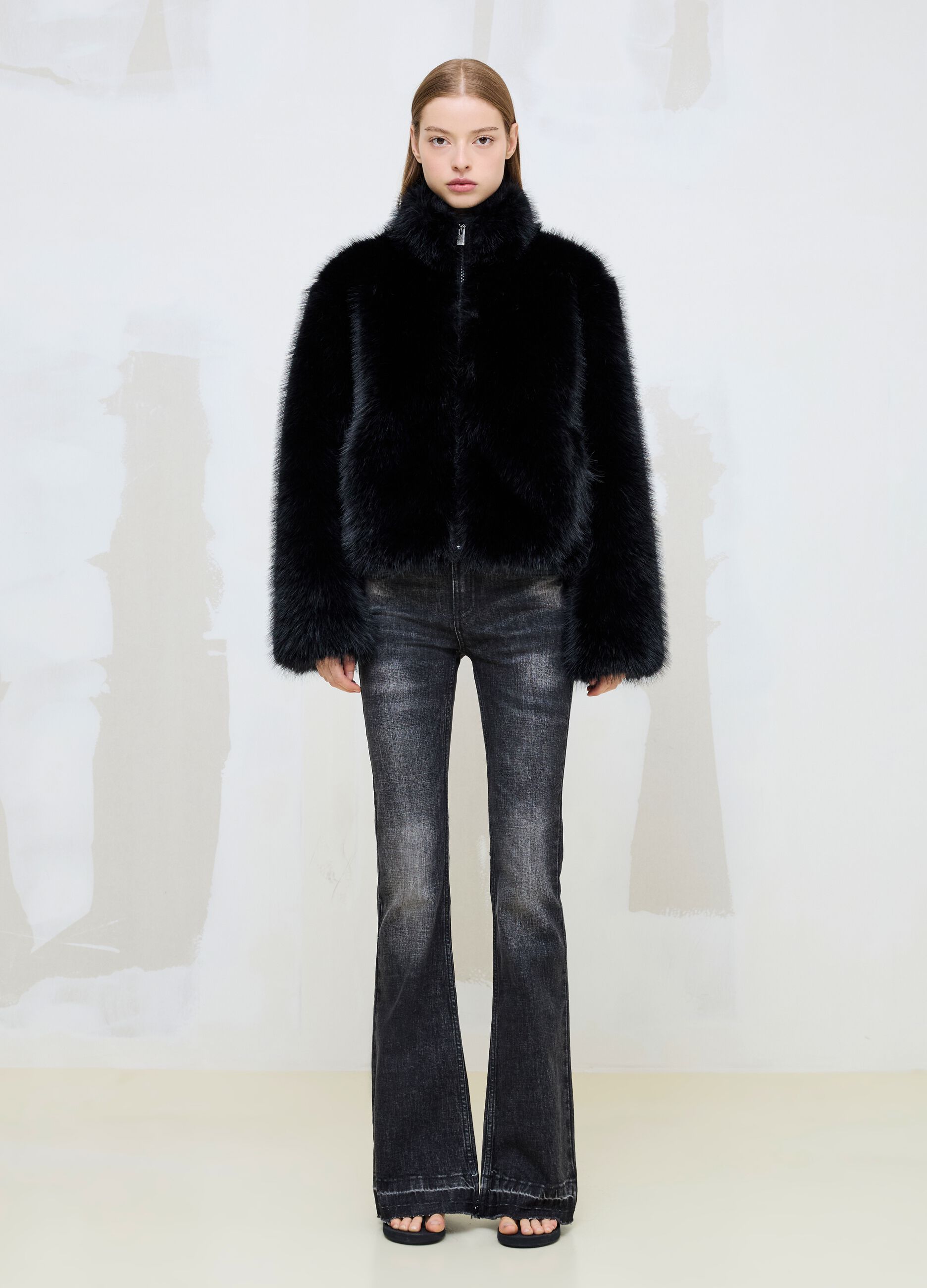 Black Faux Fur Jacket