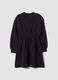 Black pure cotton crew-neck dress_1