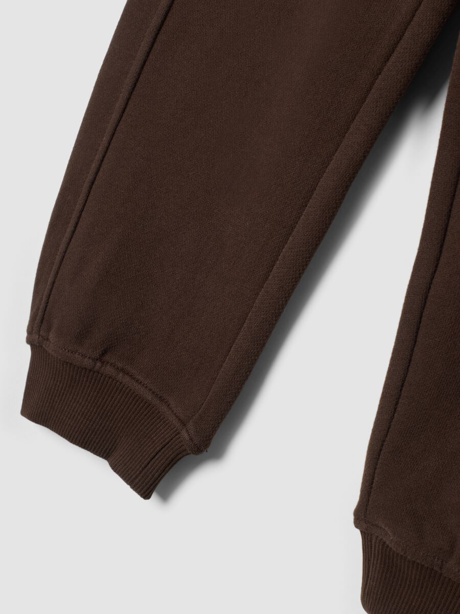 Brown organic cotton relaxed-fit jogger trousers_3