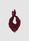 Purple viscose and wool-blend scarf with fringed edges_0
