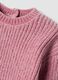 Mauve ribbed crew-neck jumper with oversized fit_3
