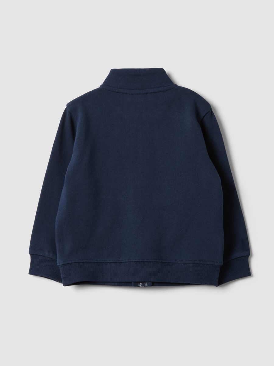 Blue organic cotton crew-neck sweatshirt for baby boy_1