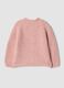 Pink oversized cardigan in stretchy viscose and wool_1