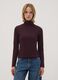Purple stretch viscose top with raised collar, regular fit_2
