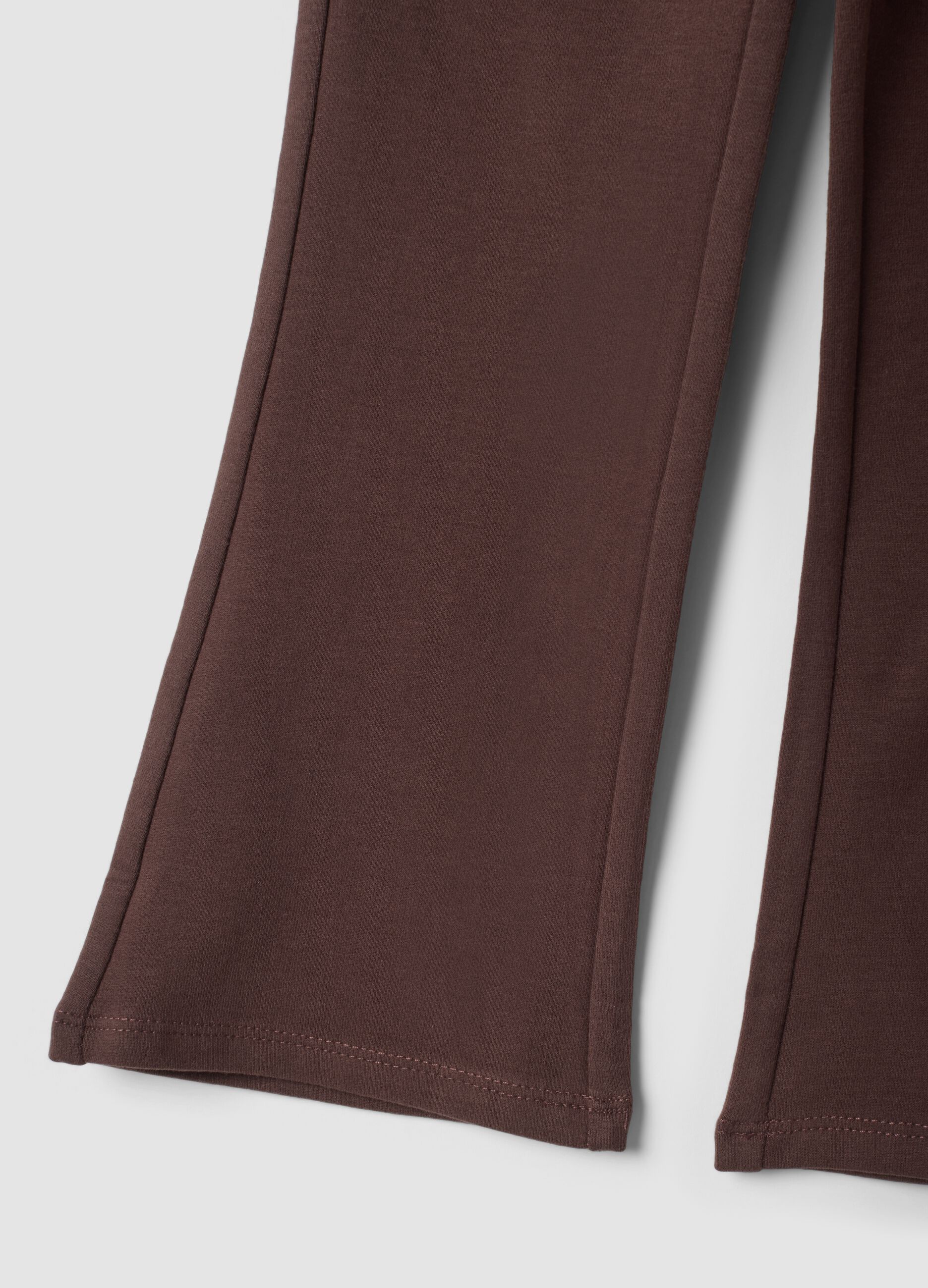 Brown skinny-fit leggings in stretchy organic cotton