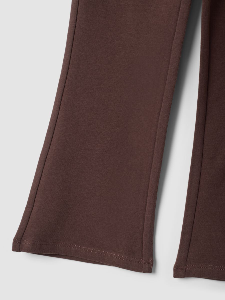 Brown skinny-fit leggings in stretchy organic cotton_3