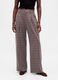 Brown stretch fabric trousers_1