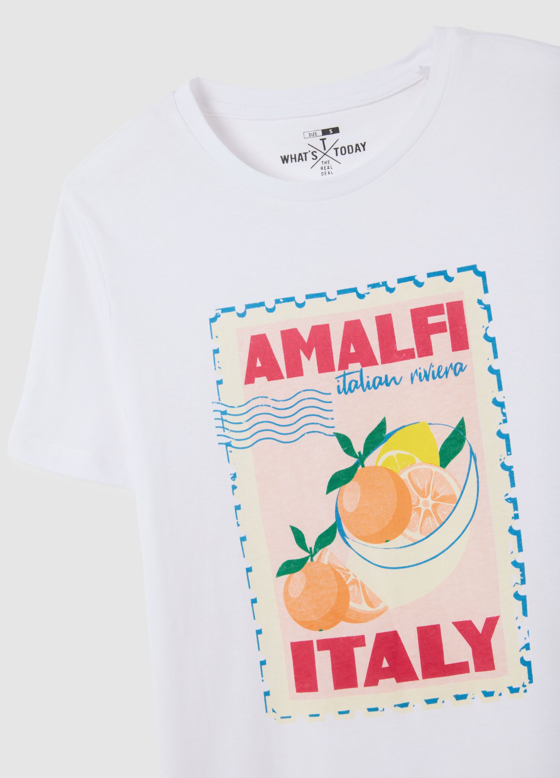 White pure cotton regular fit T-shirt