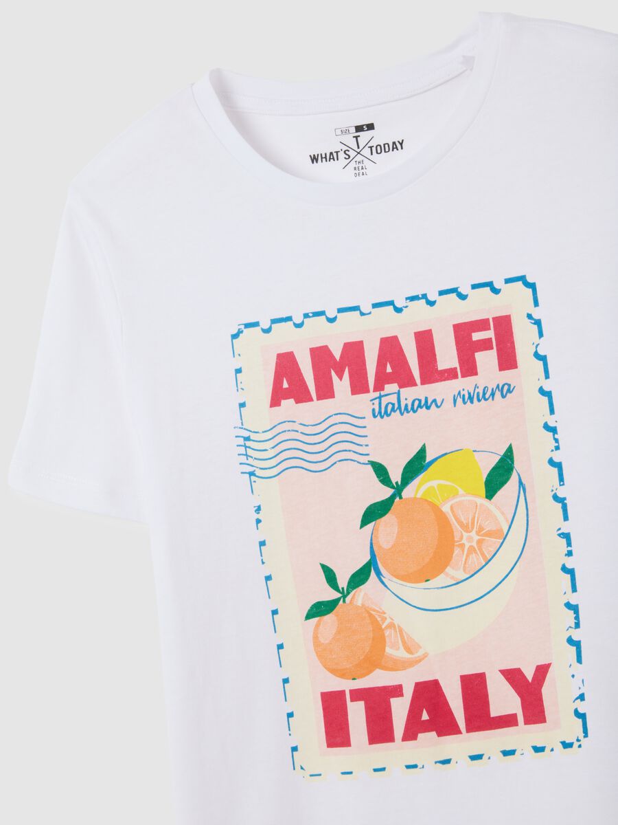 White pure cotton regular fit T-shirt_5